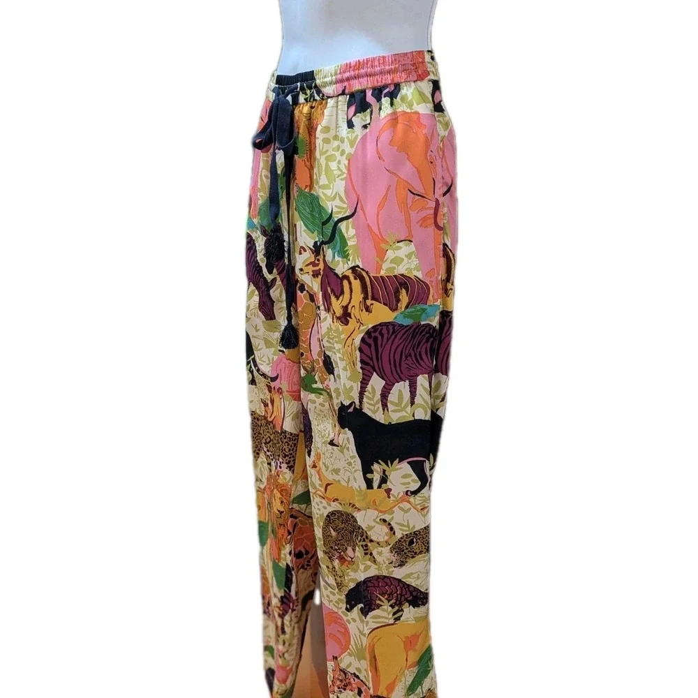 J.CREW Drapey Wide-Leg Pant In Ratti® Safari Print Size 4‎ - Picture 3 of 11